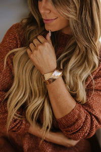 Crossed paths bracelet