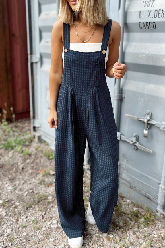 Dusty Gingham Overalls