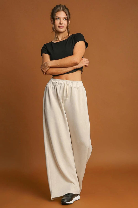 Tan-apricot wide leg