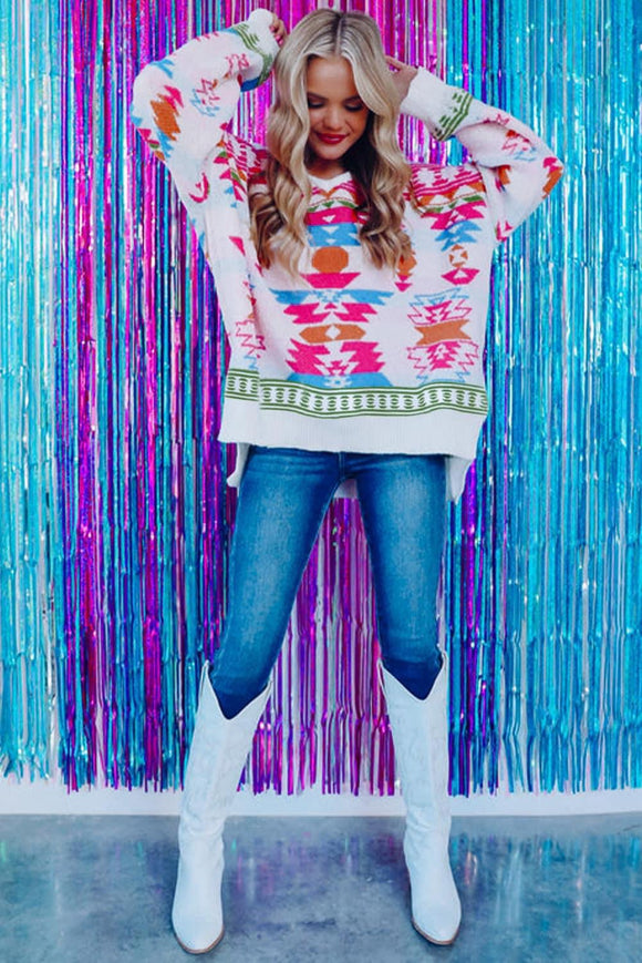 Bright Aztec Sweater